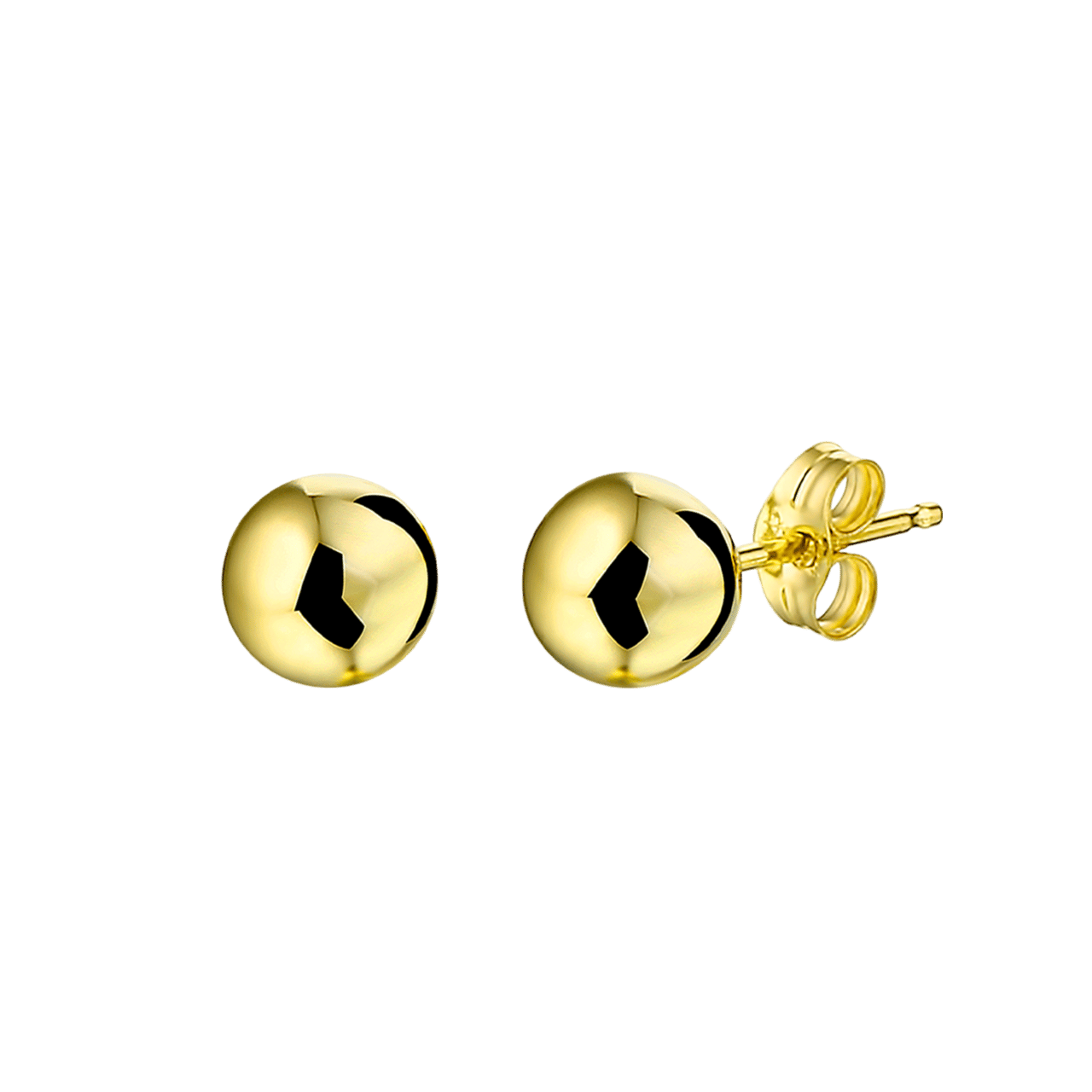 Ohrringe, 585 Gelbgold, Kugel, 5 mm