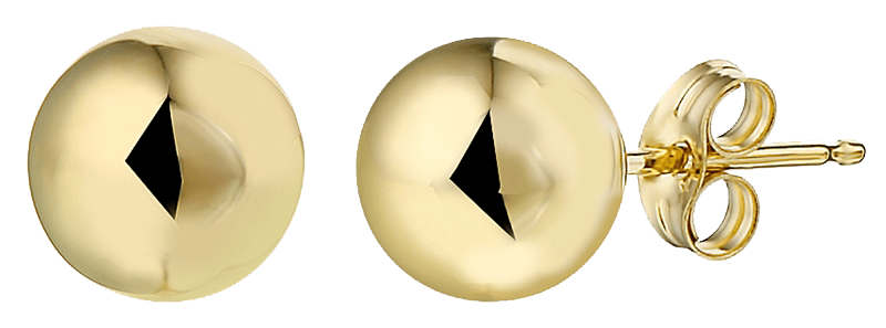 Ohrringe, 585 Gelbgold, Kugel, 6 mm