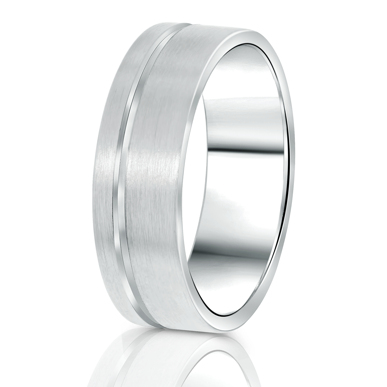Beziehungsring in rhodiniertem 925 Silber Jakarta