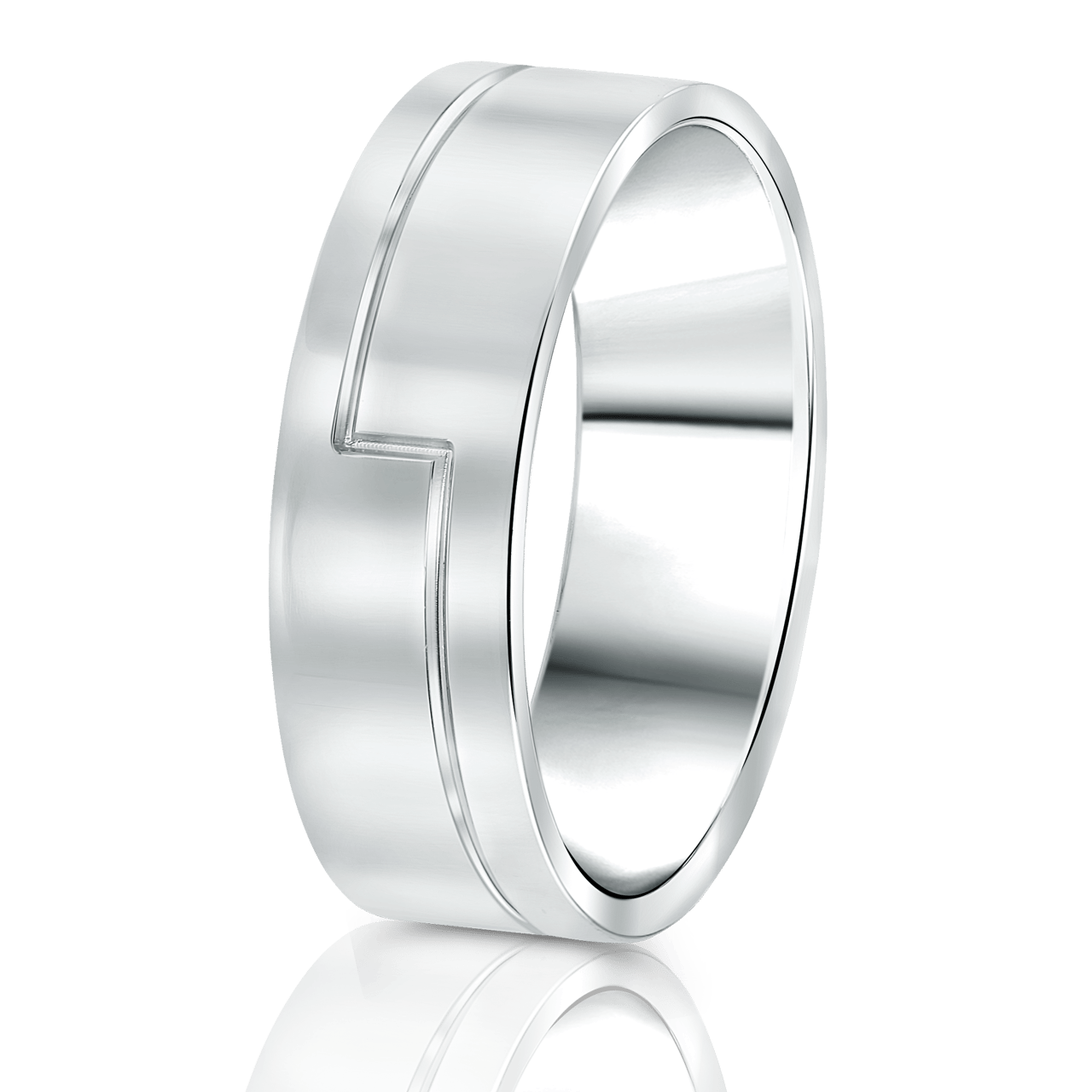 Beziehungsring in rhodiniertem 925 Silber Lombok