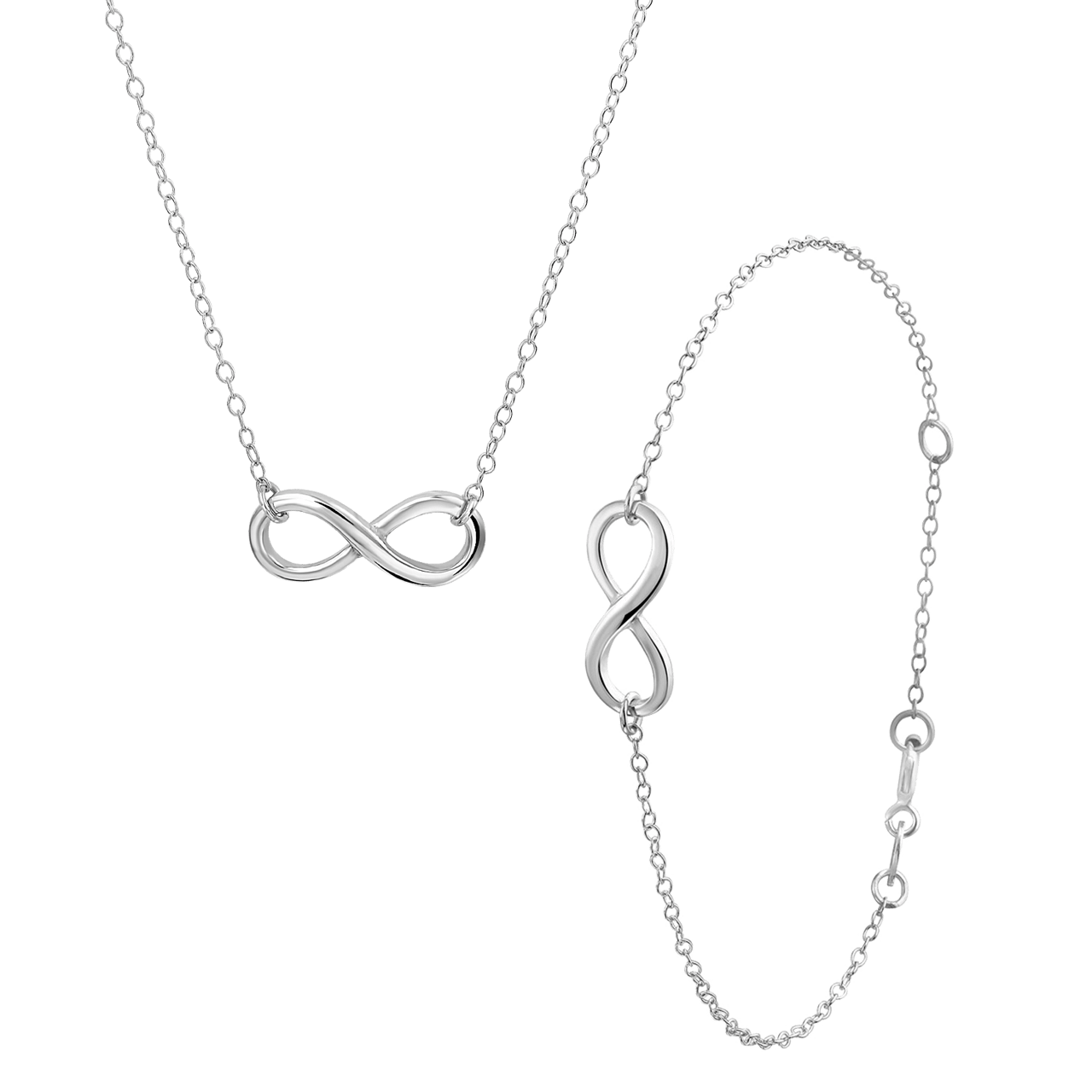 Zilveren set infinity