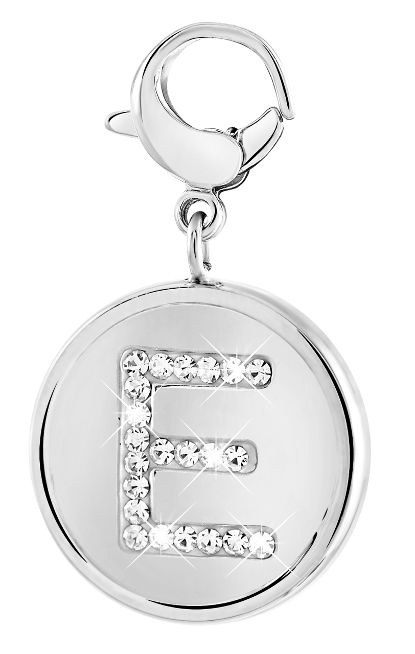 Gerecycleerd just.d stalen hanger letter met kristal