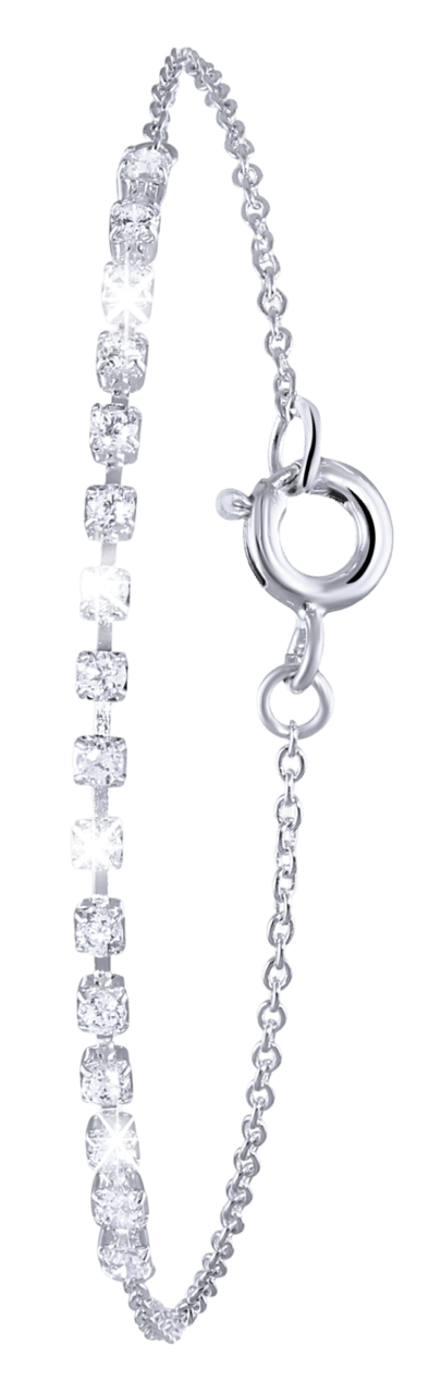 Armband, 925 Silber, mit Zirkonia