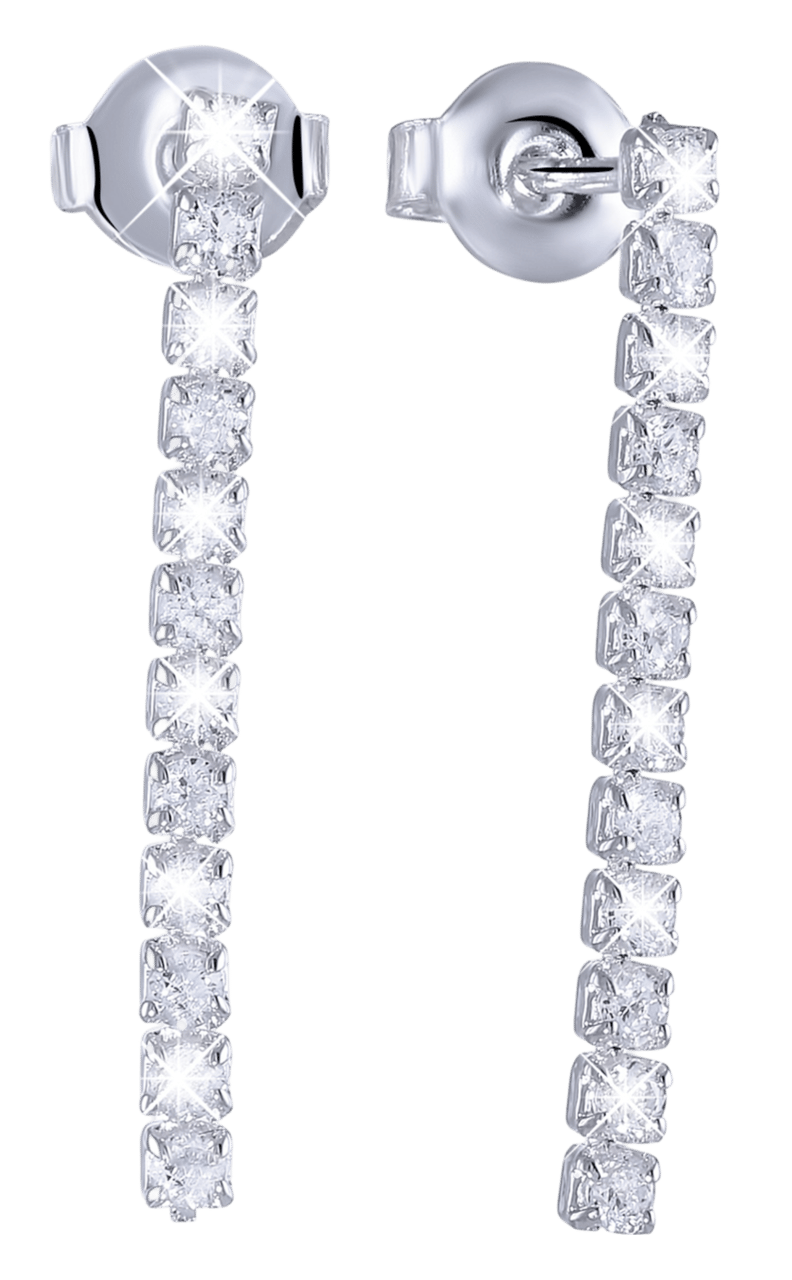 Ohrringe in 925 Silber hängend mit Zirkonia