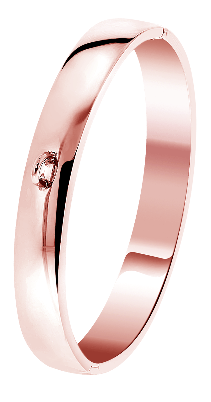 Gerecycled just.d stalen armband roseplated