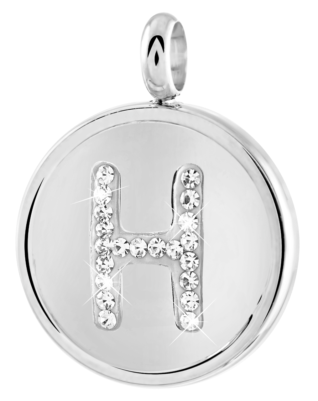 Gerecycled just.d stalen hanger letter met kristal