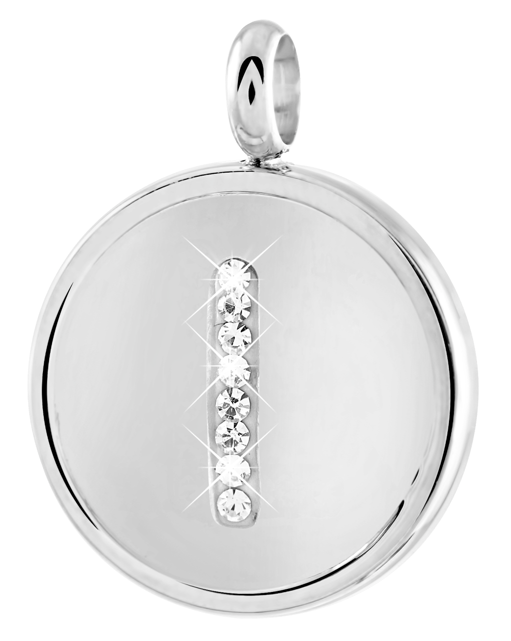 Gerecycleerd just.d stalen hanger letter met kristal