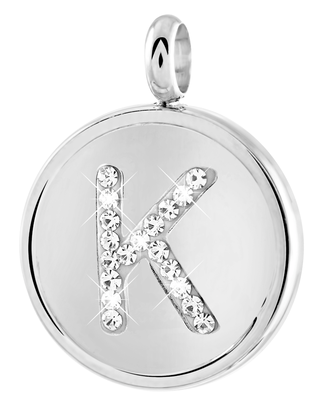 Gerecycled just.d stalen hanger letter met kristal