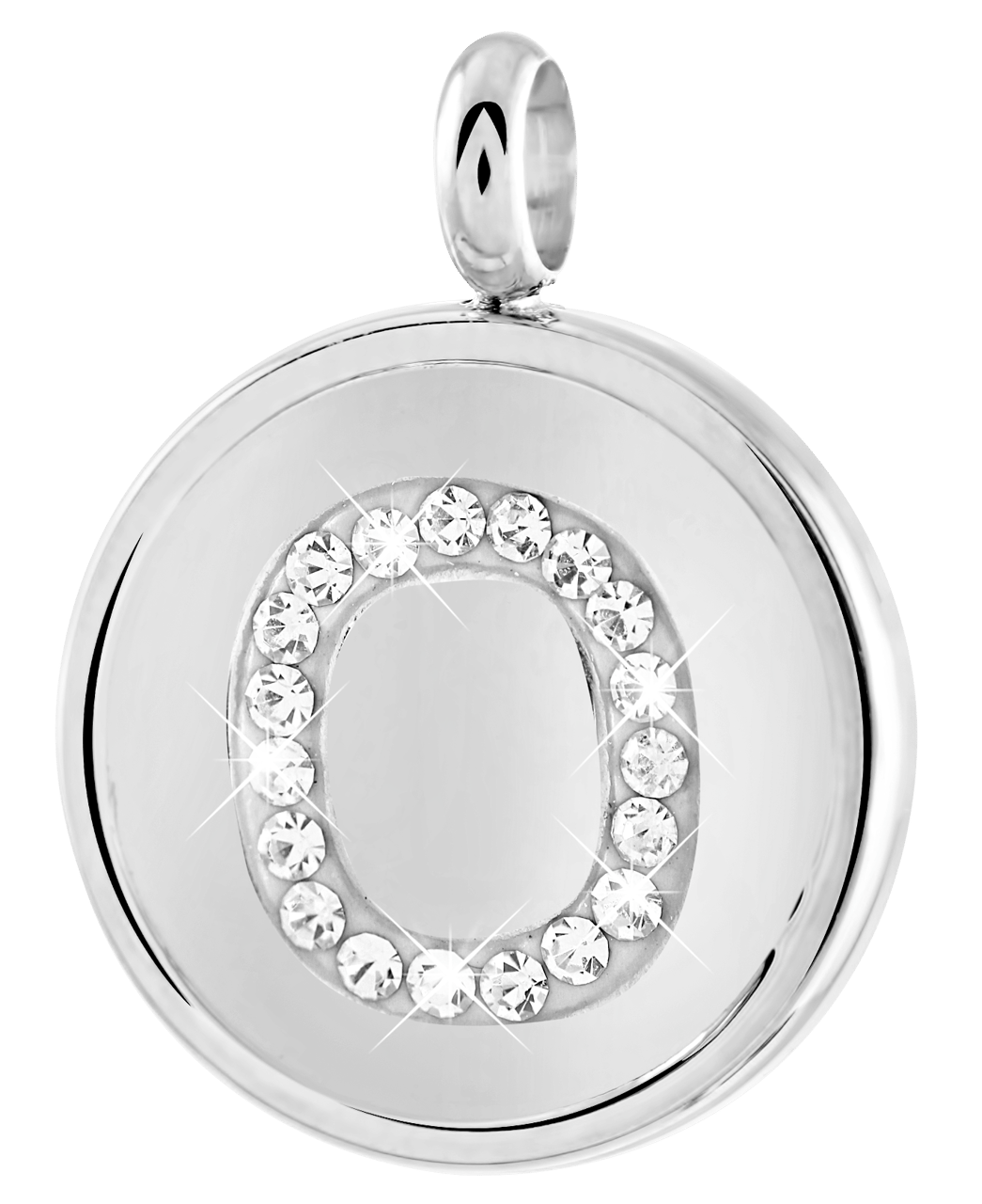 Gerecycleerd just.d stalen hanger letter met kristal