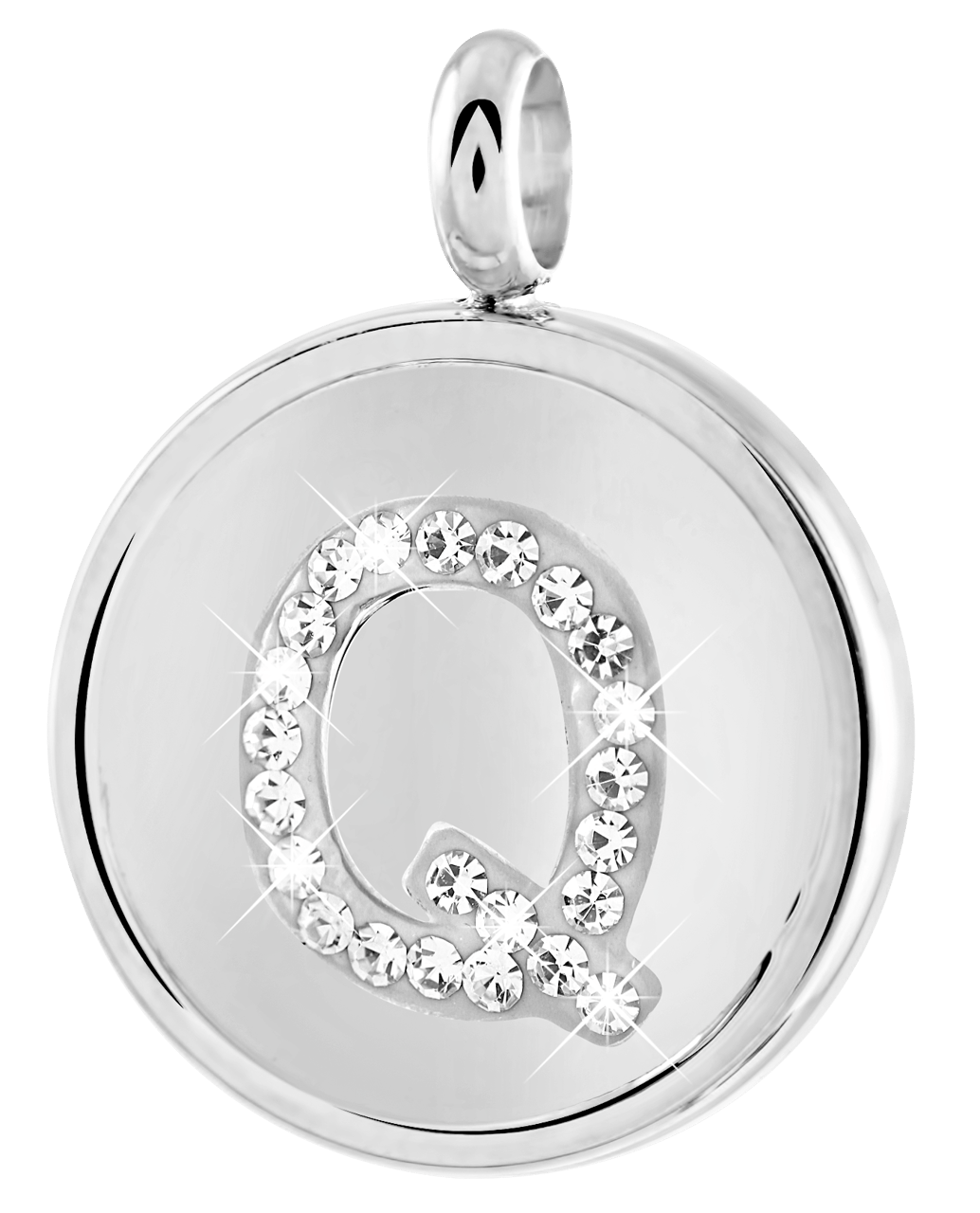 Gerecycleerd just.d stalen hanger letter met kristal