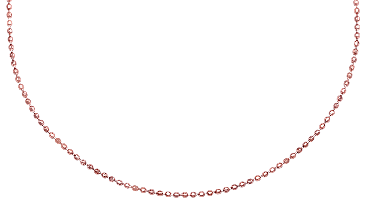 Gerecycleerd just.d stalen ketting roseplated