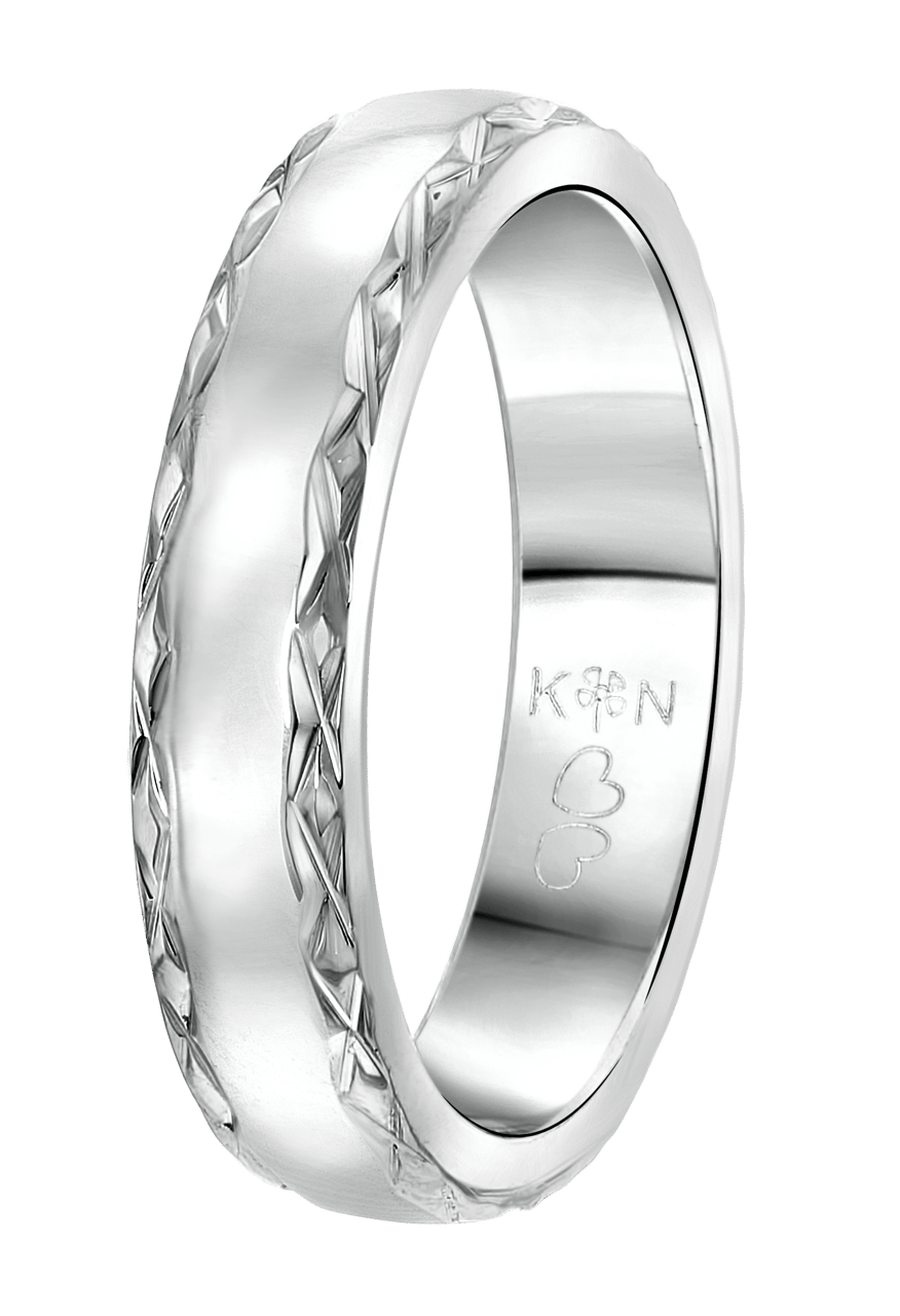 Damenring aus recyceltem Edelstahl
