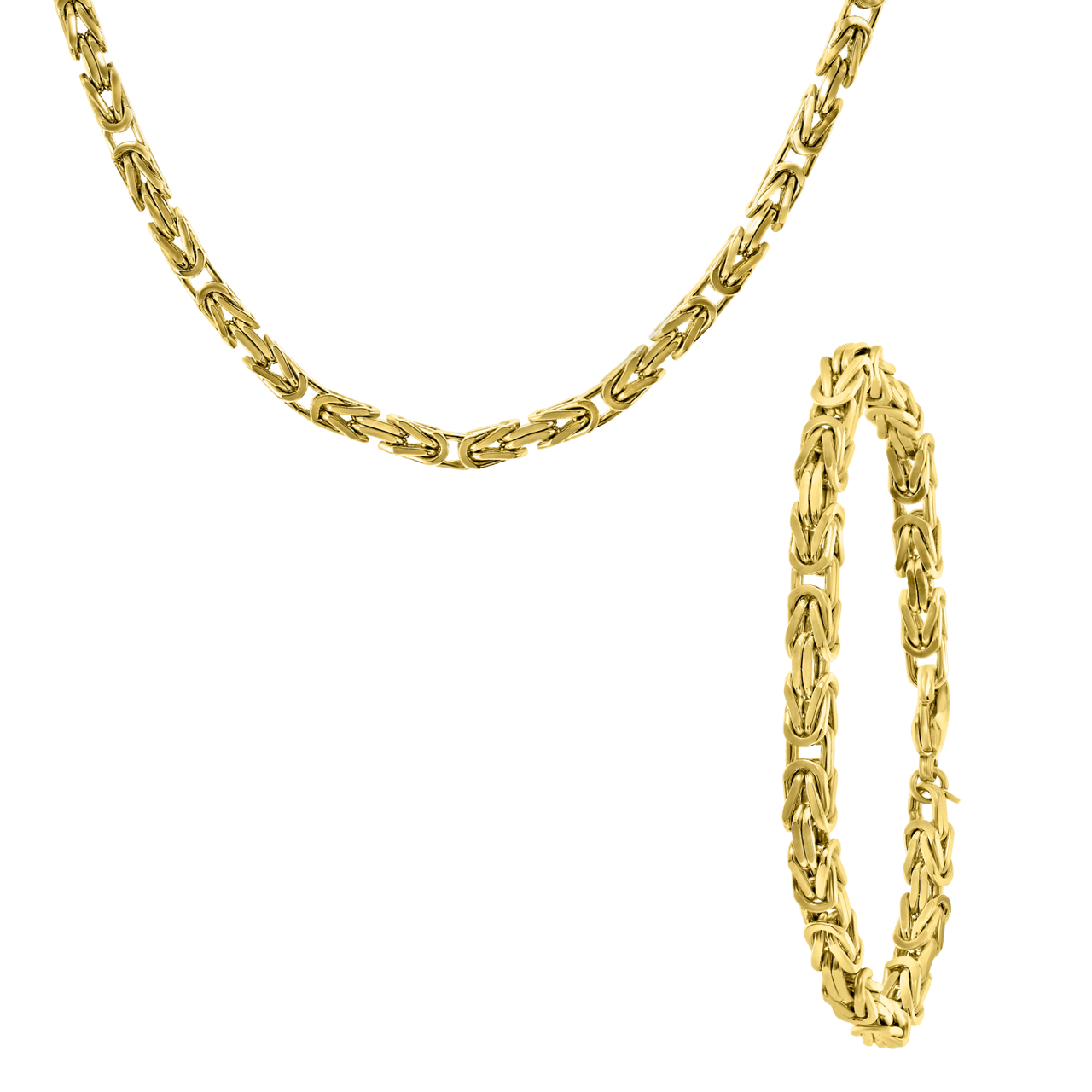 Goldplated cadeauset koningsschakel