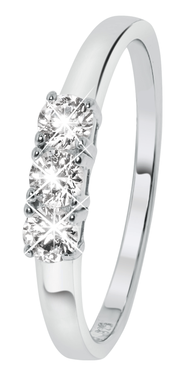 Zilveren ring met zirkonia