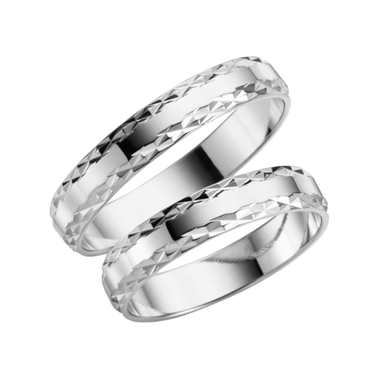 14-karätiger, weißgoldener Ring Nigella Herren H07W