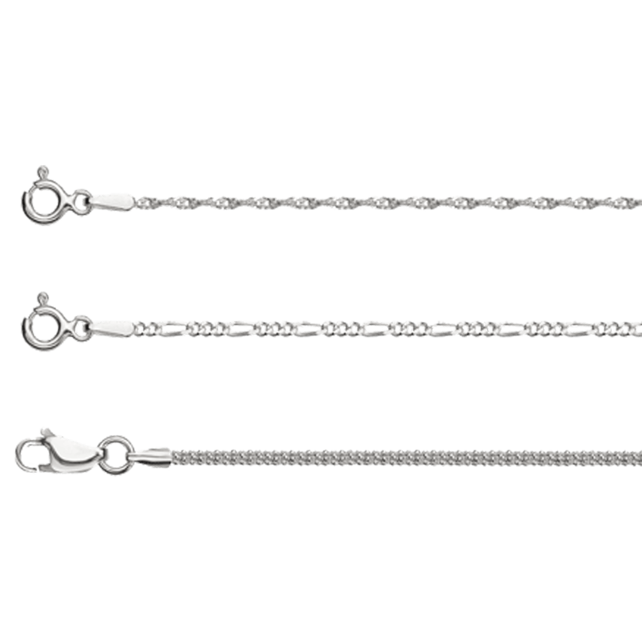 Set mit drei Armbändern aus 925 Silber