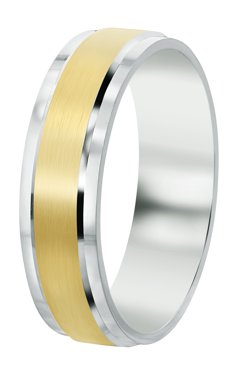 Zilveren goldplated vriendschapsring Pescara met zirkonia voor dames
