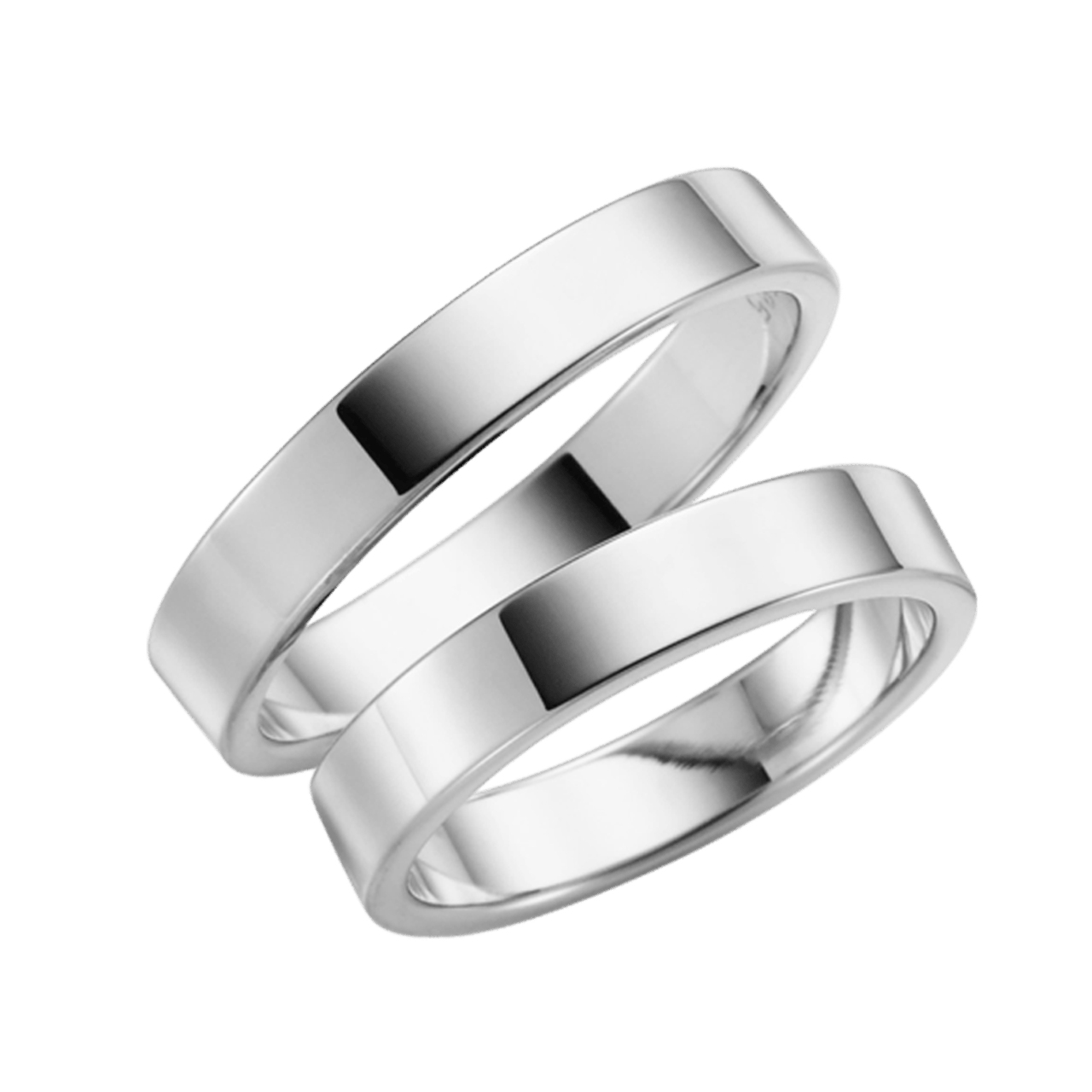 14K witgouden trouwring Muscari Heren H88W