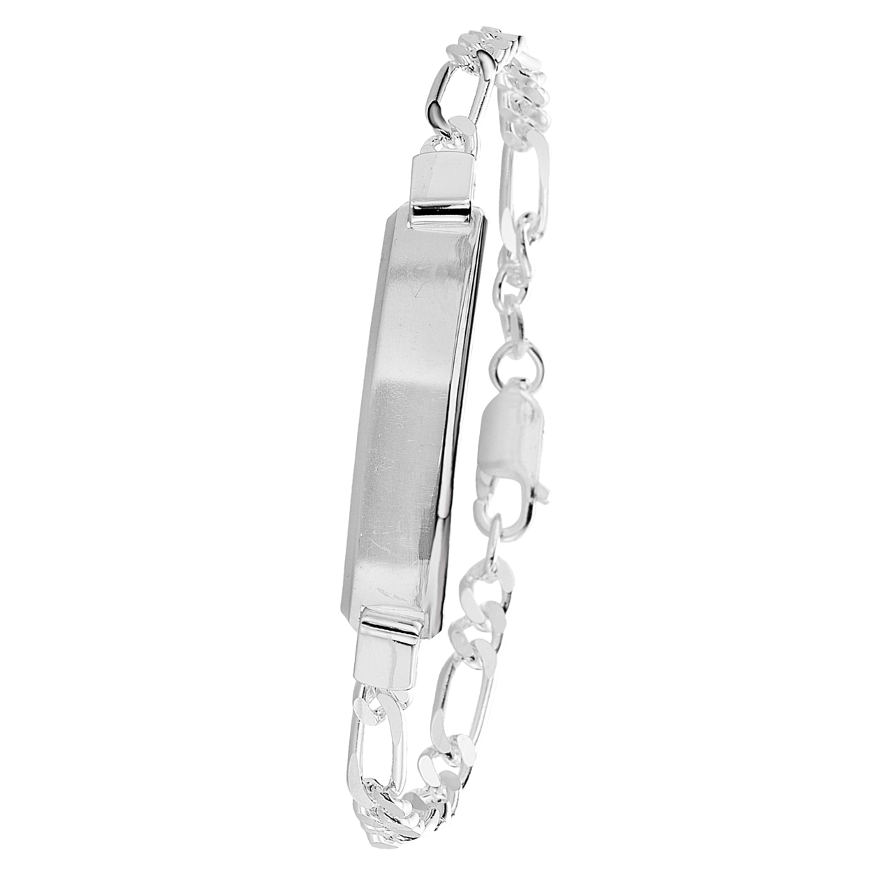 Gerecycleerd zilveren heren plaatarmband