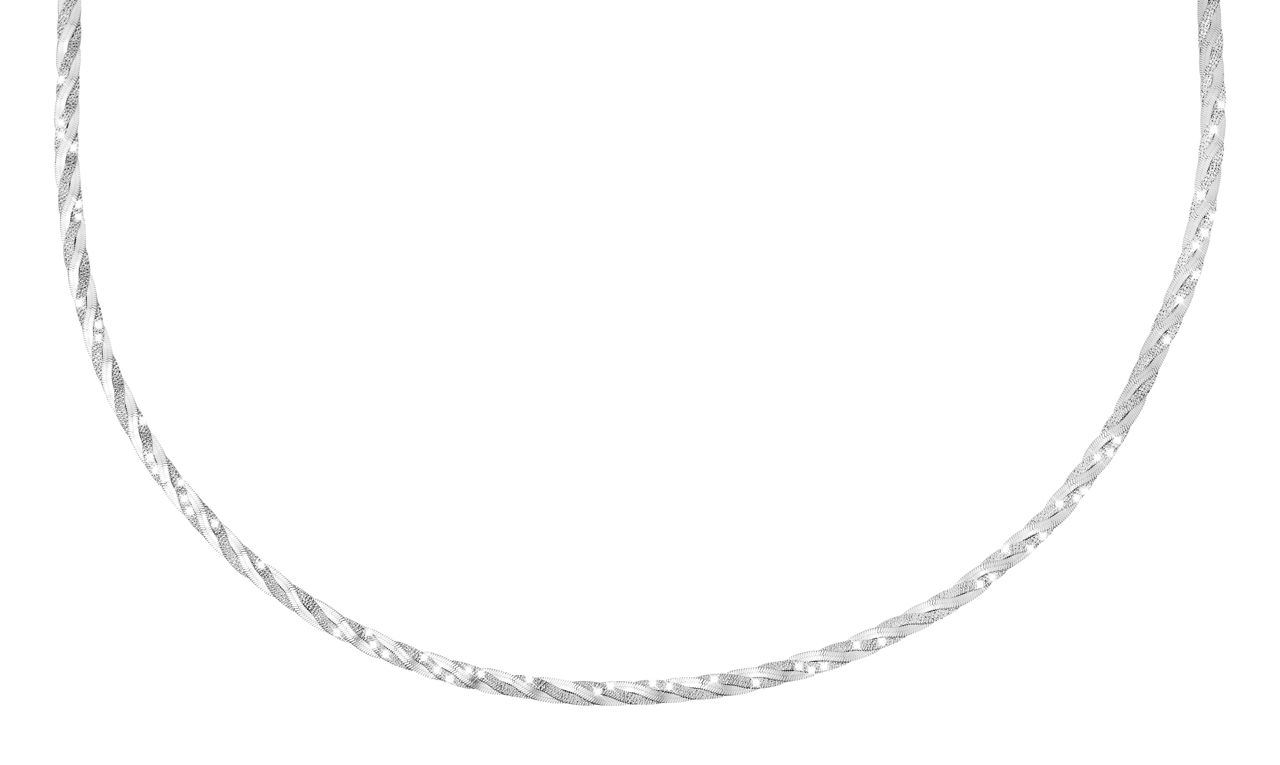 Gerecycleerd zilveren ketting 42 cm