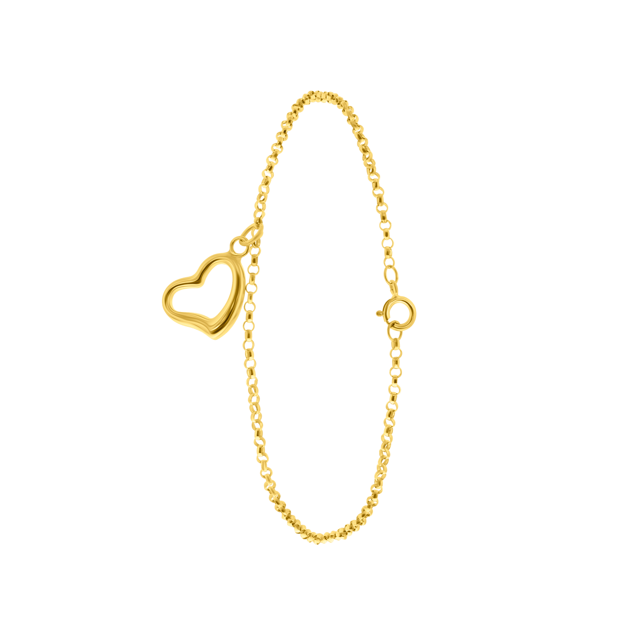 9-karätiges Armband mit Herzanhänger