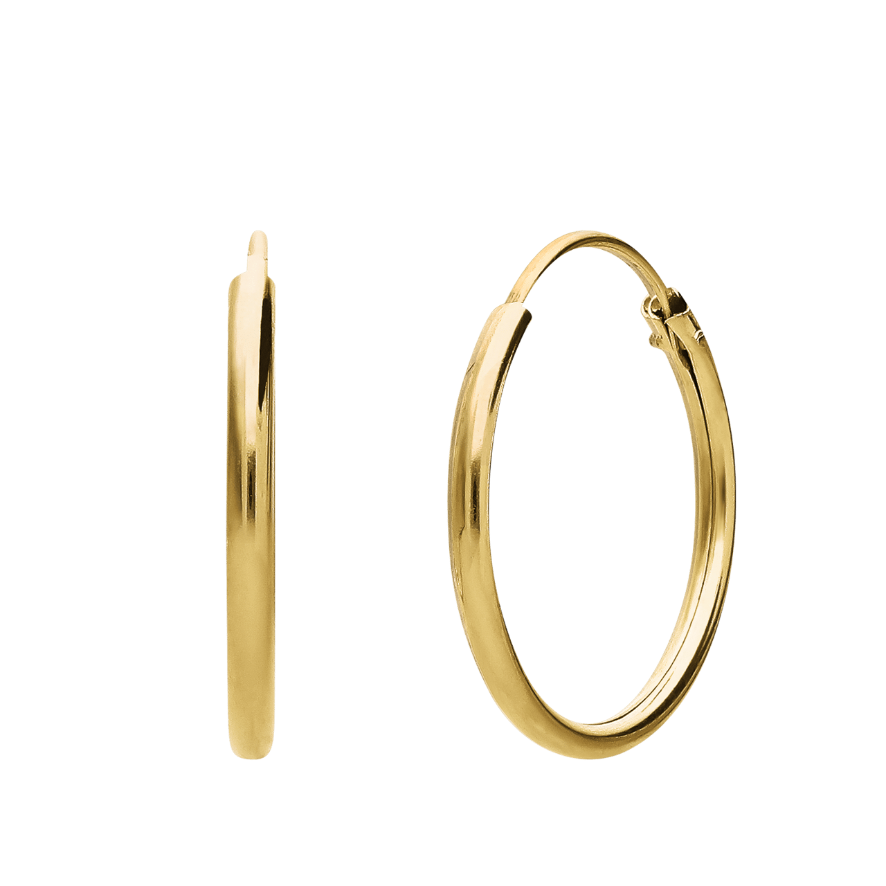 Ohrringe aus 375 Gold, 13 mm