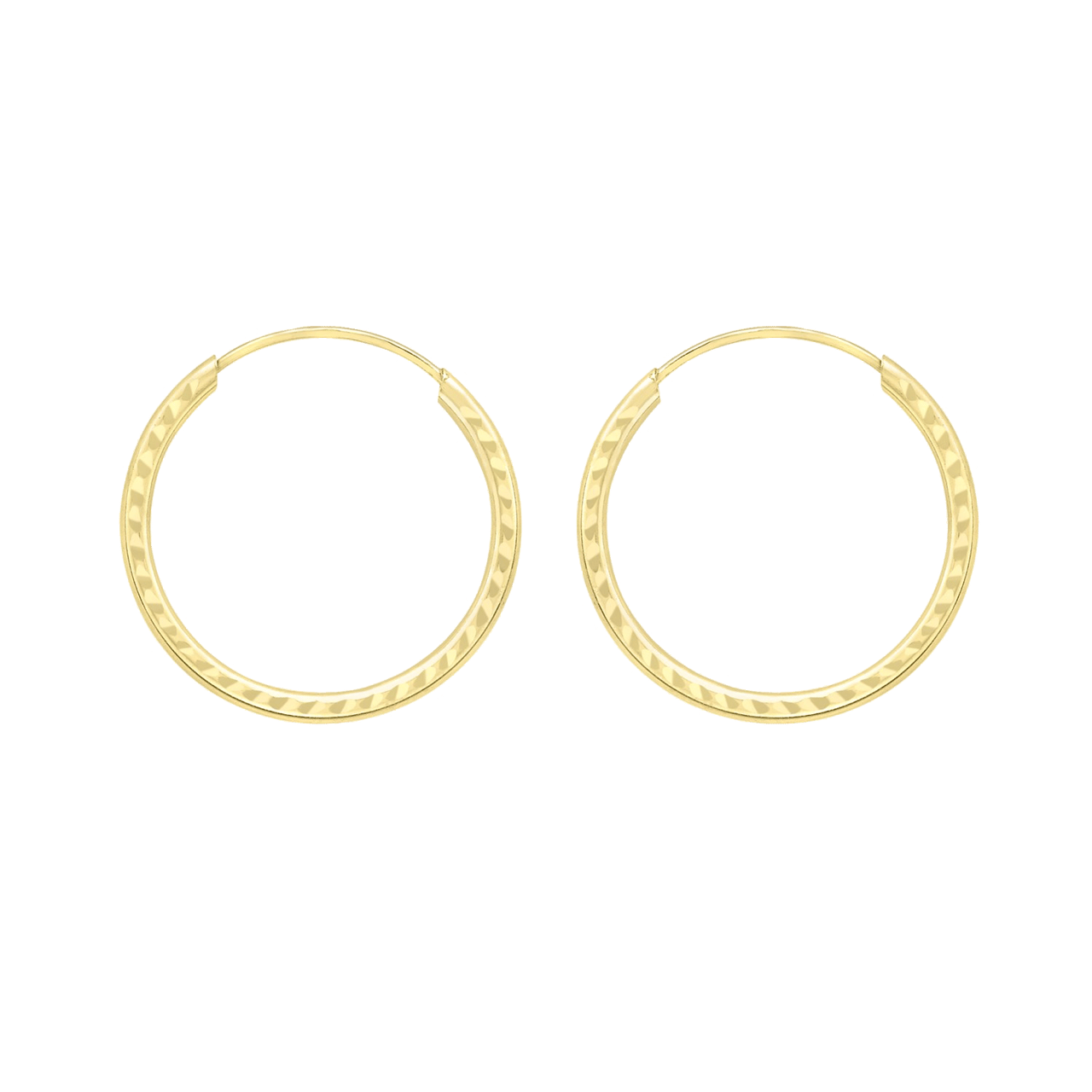 9 karaat oorringen bewerkt 18mm voor dames