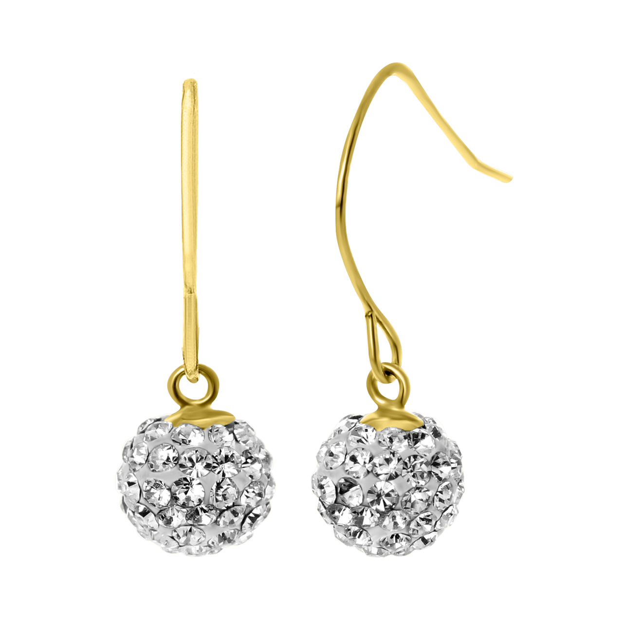 375 Gold Ohrringe Kristallkugel
