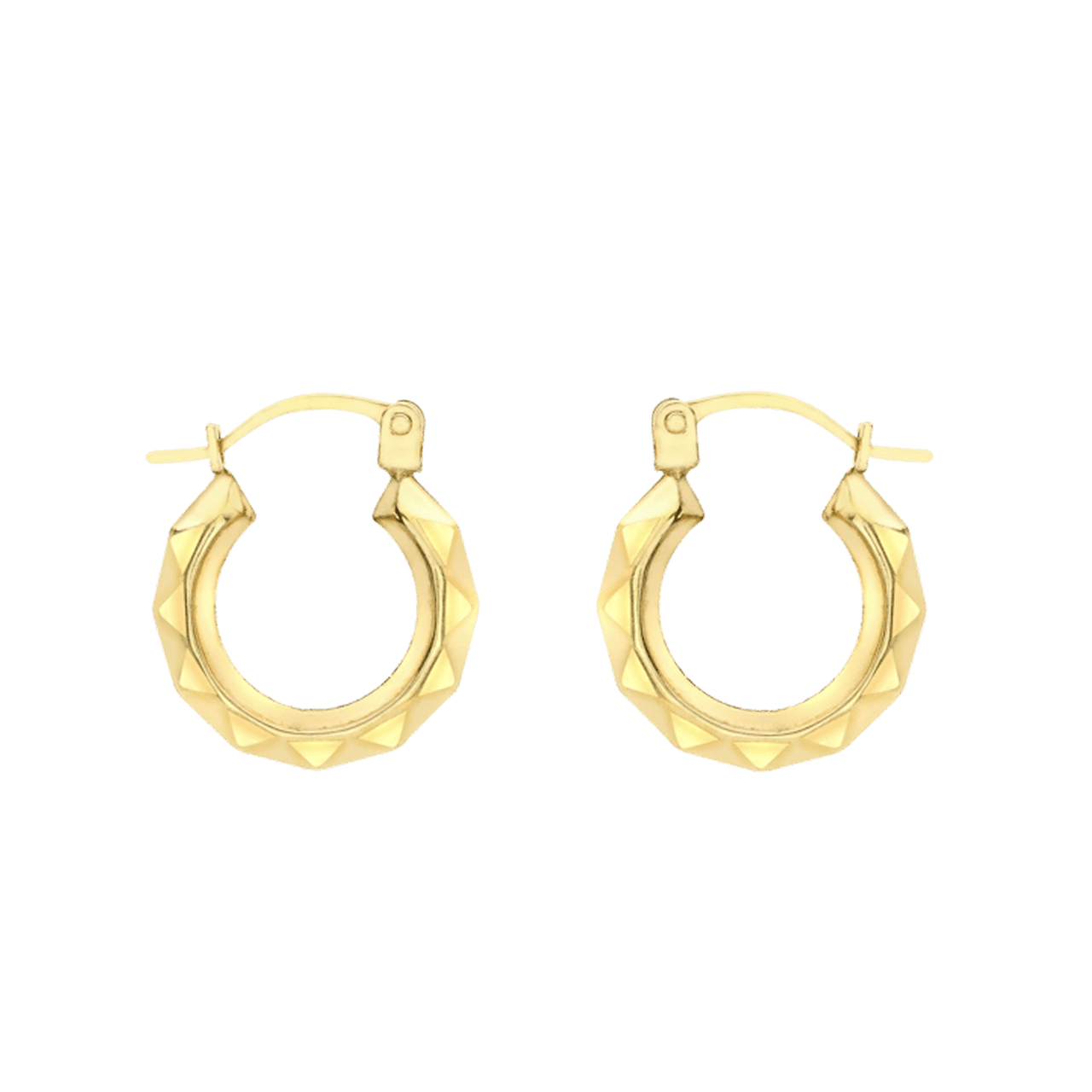 375 Gold Creolen rund bearbeitet