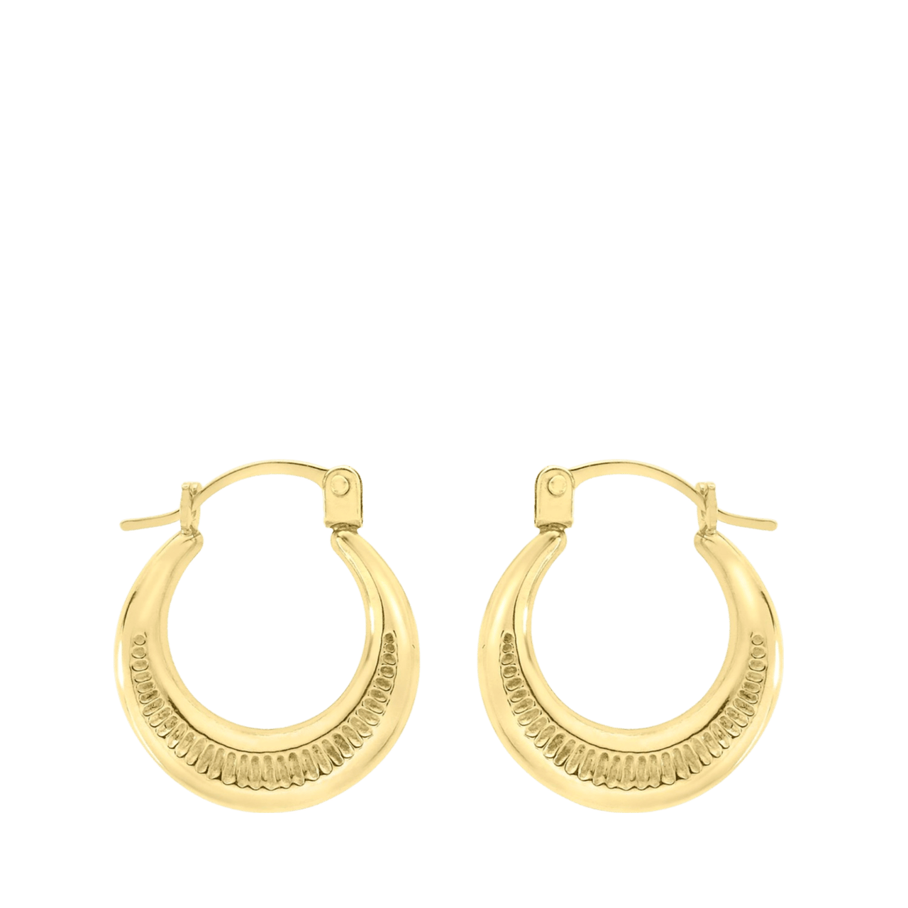 375 Gold Ohrringe, bearbeitet, oval