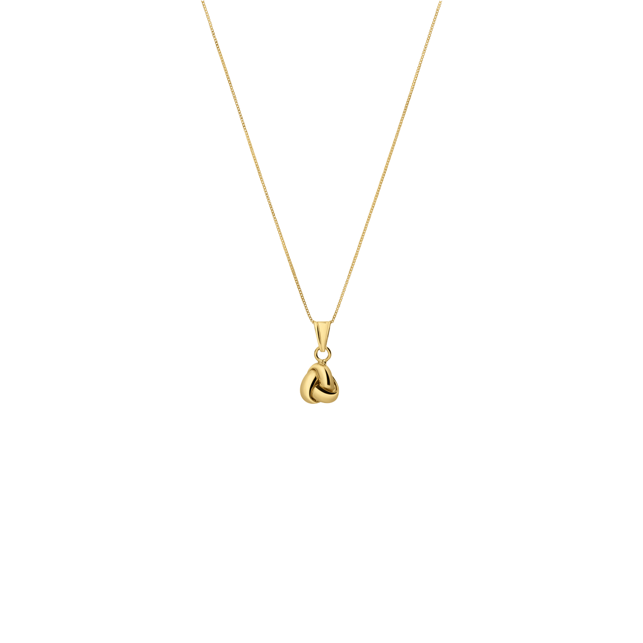 9-karätige Goldkette mit Charms Knoten