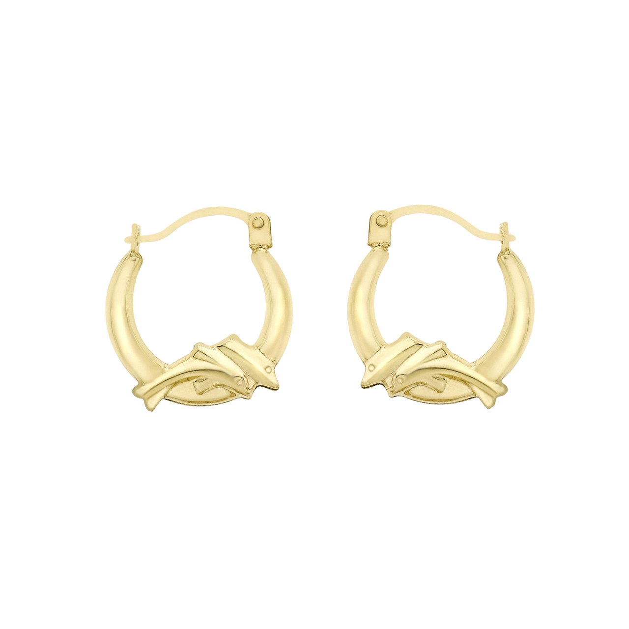 Kinder-Ohrringe, 375 Gold, Delfin