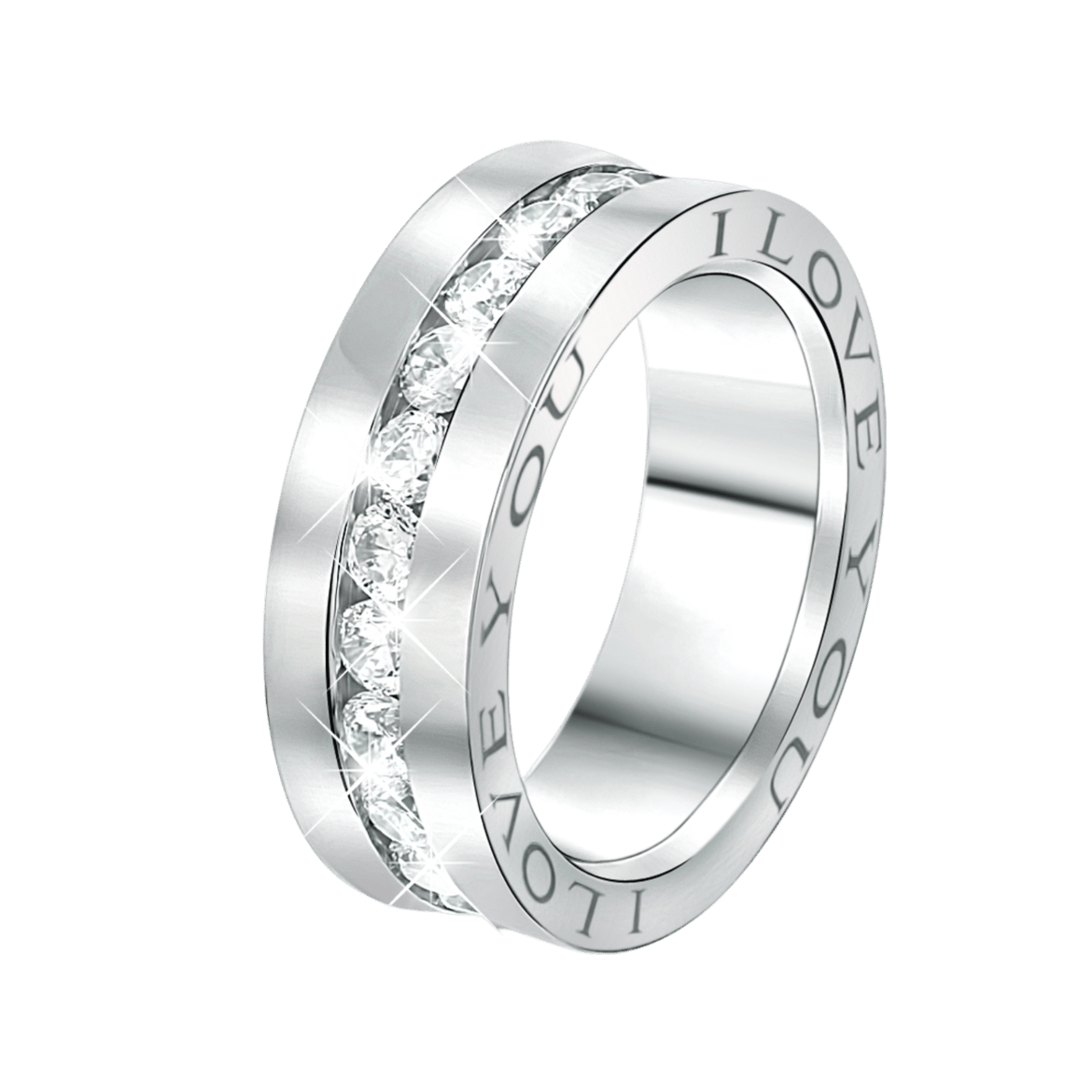 Gerecycled stainless steel vriendschapsring venice dames