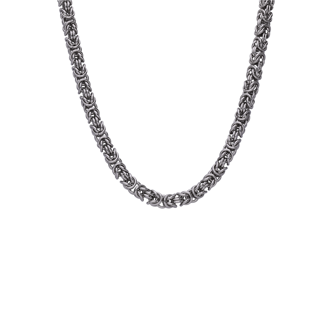 Gerecycled stainless steel ketting koningsschakel voor heren