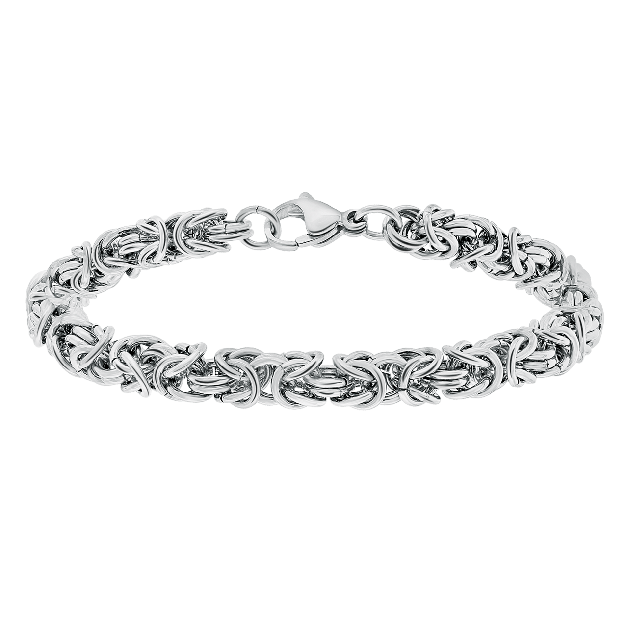 Gerecycleerd stainless steel armband koningsschakel