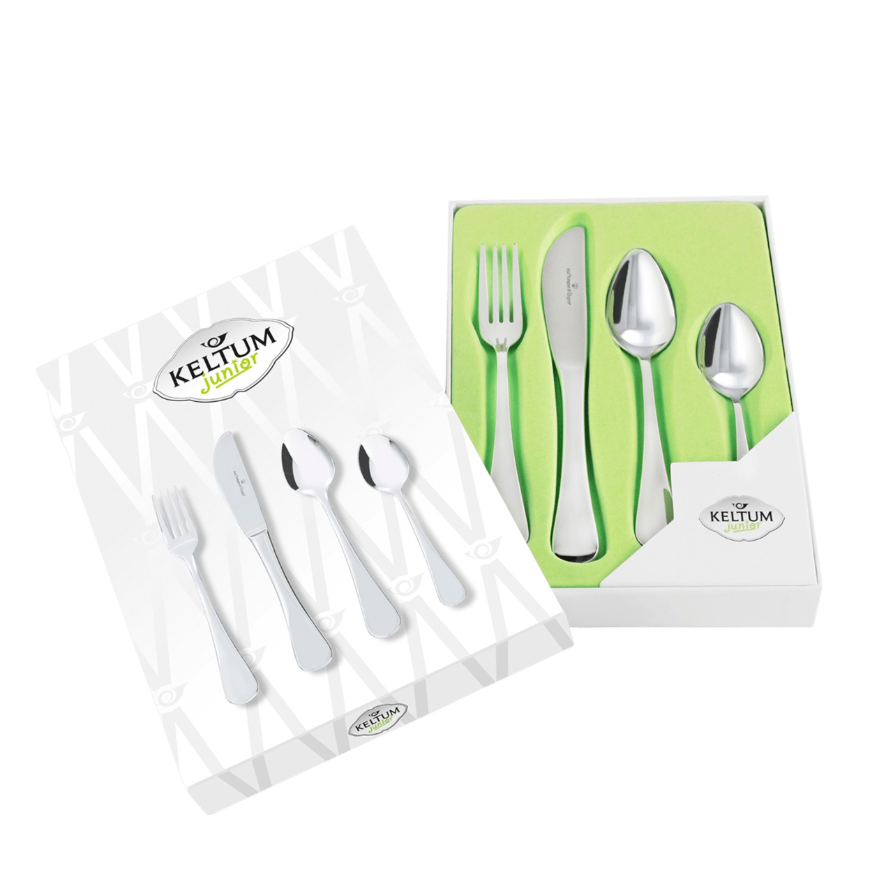 Keltum-Kinderbesteck-Set Gravur/Blanco