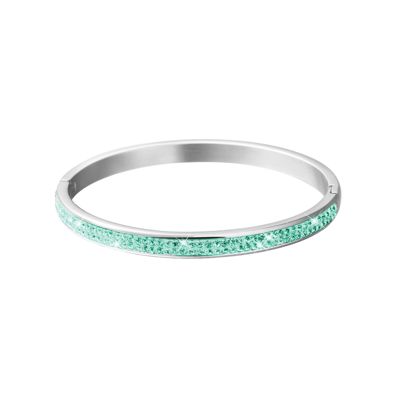 Gerecycled stainless steel kinderarmband blue zircon kristal