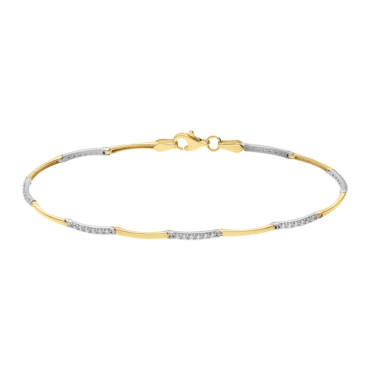 14 karaat bicolor armband zirkonia