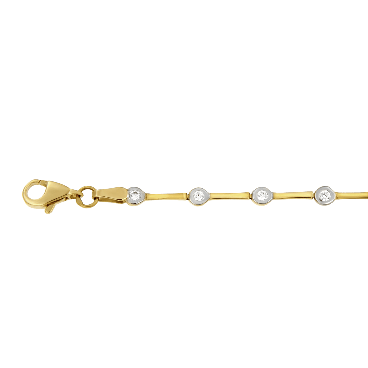 14 karaat bicolor armband zirkonia