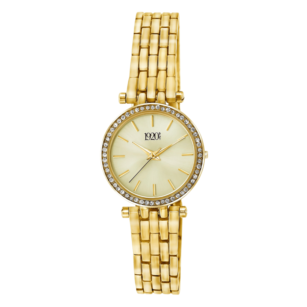 1920 horloge met een goudkleurige band