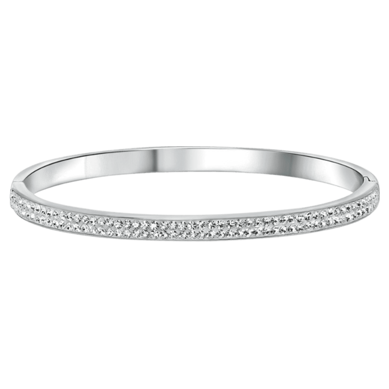 Gerecycled stainless steel armband bangle met kristal