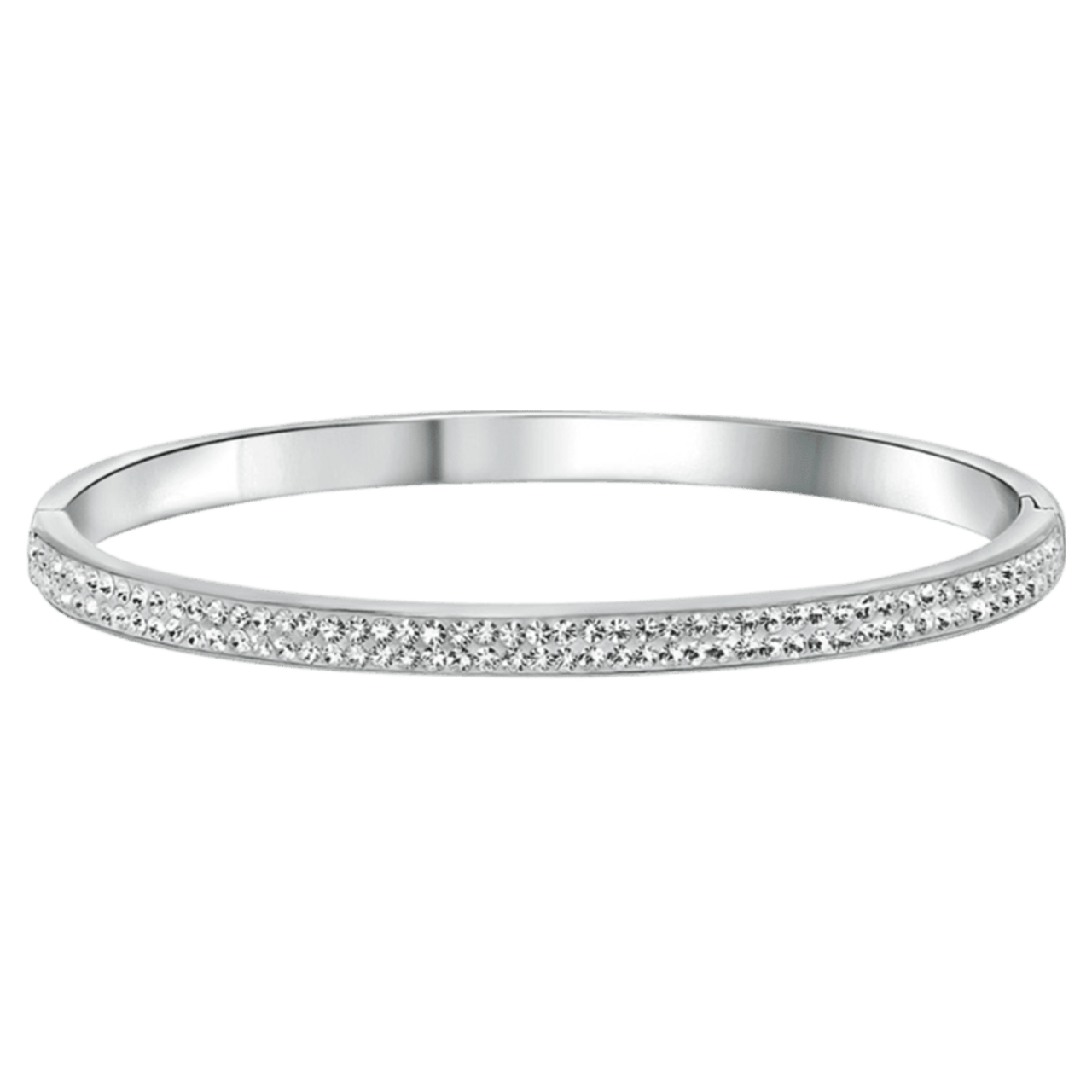 Gerecycleerd stalen armband bangle met kristal