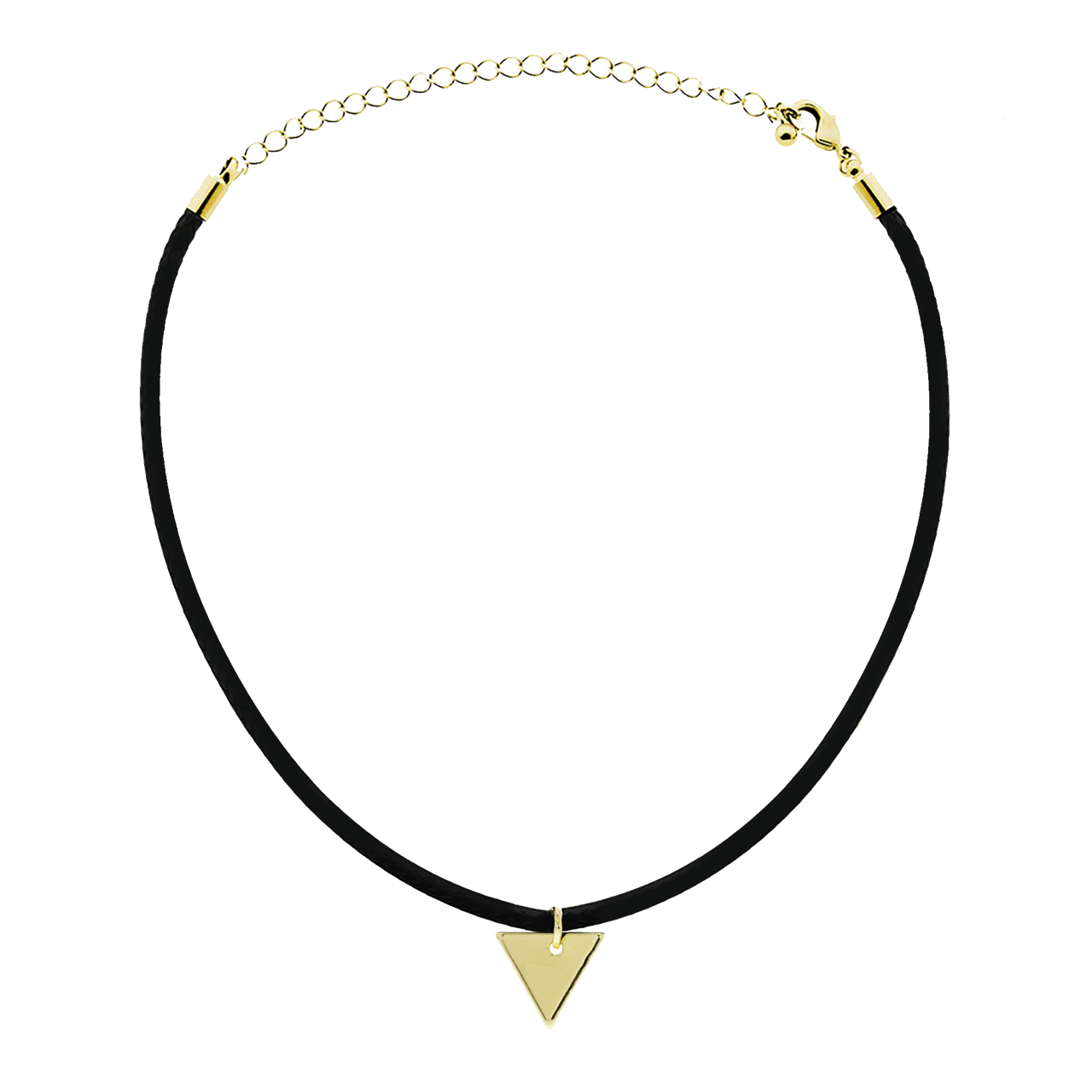 Choker met goudkleurige triangle