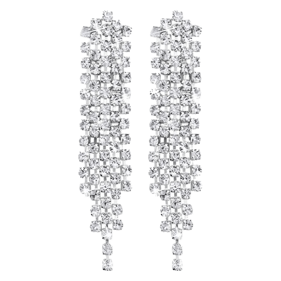 Bijoux zilverkleurige oorringhangers voor dames