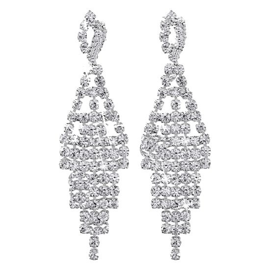 Bijoux zilverkleurige oorringhangers voor dames