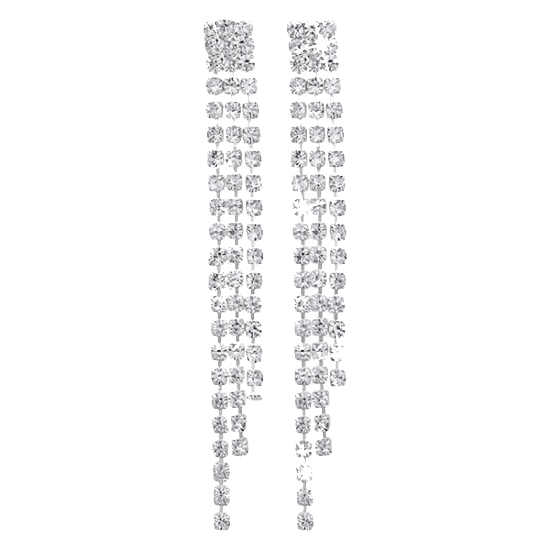 Bijoux zilverkleurige oorringhangers voor dames