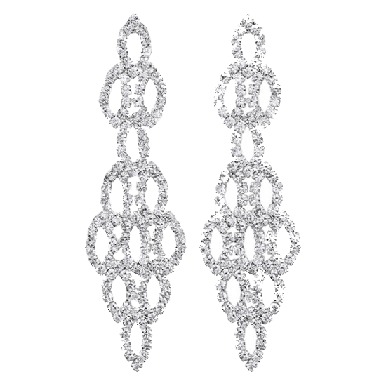 Bijoux zilverkleurige oorringhangers voor dames
