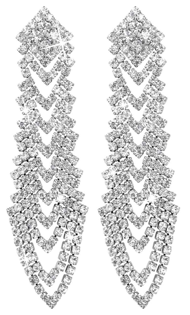 Bijoux zilverkleurige oorringhangers voor dames