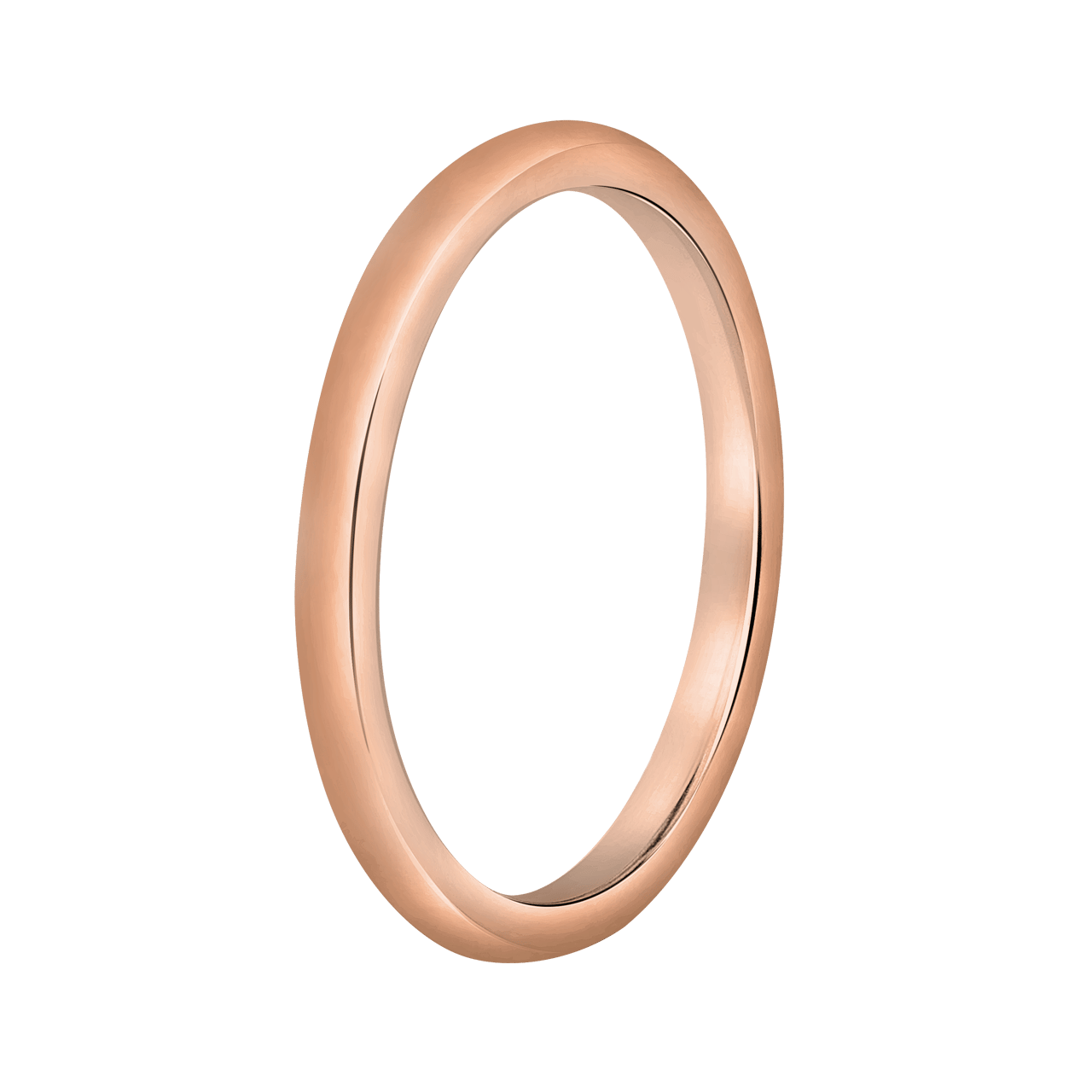 Stalen roséplated ring voor dames