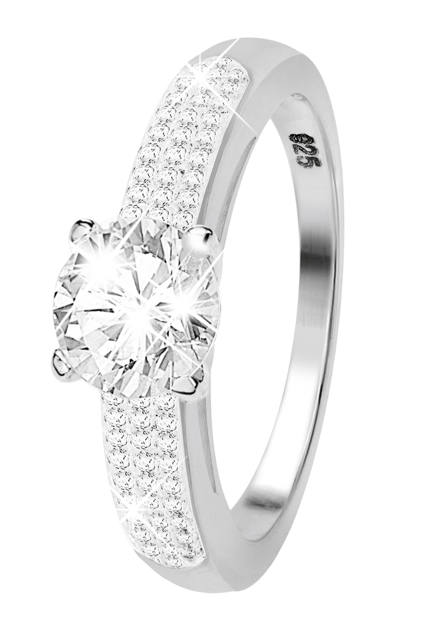 Zilveren ring met zirkonia